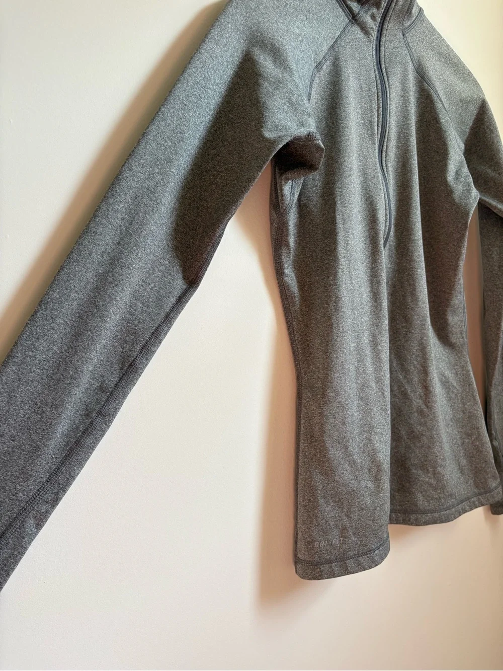 Nike Pro Dri-Fit 1/4 Zip Pullover Women's Gray Long Sleeve S